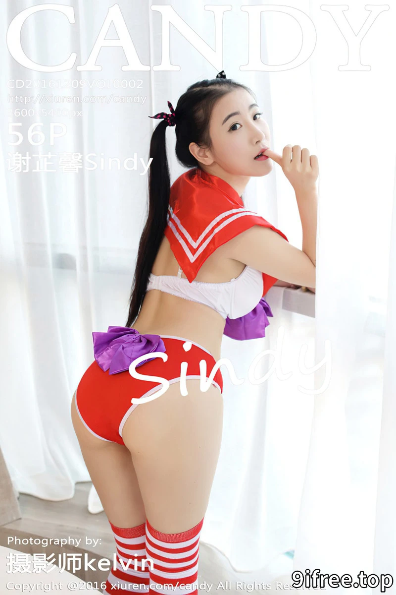 [Candy网红馆] Vol.002 嫩模谢芷馨Sindy吊带牛仔短裤半裸上身秀诱人胴体诱惑写真 - 就爱免费-就爱免费